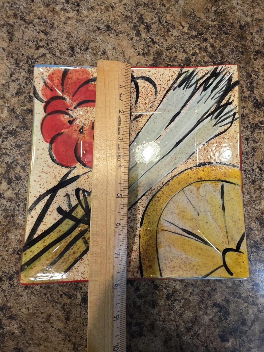 Gail Pittman Ceramic Square Small Platter - Picture 5 of 5
